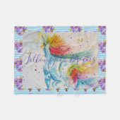 ユニコーンズ絵画ヨ後を追ードリームズフリースブランケット フリースブランケット (正面(横))