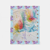 ユニコーンズ絵画ヨ後を追ードリームズフリースブランケット フリースブランケット (正面)