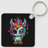 ユニコーンゾンビゾンビオンホラーキャラクターゴシック キーホルダー (裏面)