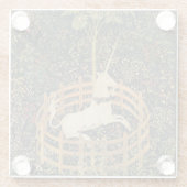 ユニコーンタペストリクラシックーズタペストリー ガラスコースター (裏面)