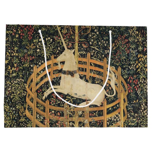 ユニコーンタペストリクラシックーズタペストリー ラージペーパーバッグ (裏面)