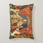 ユニコーンタペストリーレディーレジェンド中世 アクセントクッション (正面(垂直))