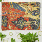 ユニコーンタペストリーレディーレジェンド中世 キッチンタオル (折り畳み)