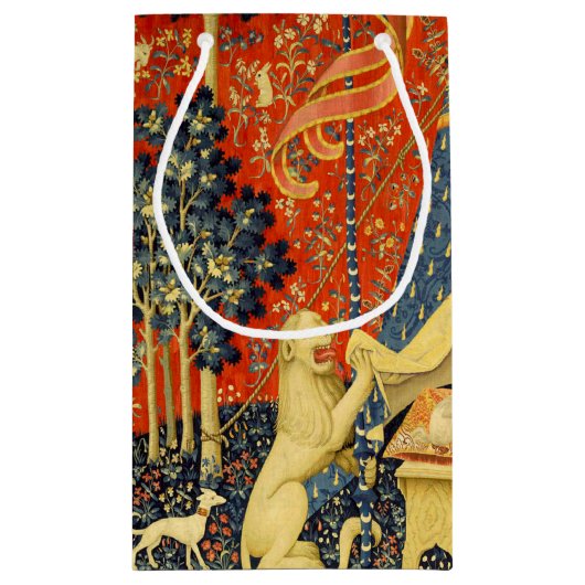 ユニコーンタペストリーレディーレジェンド中世 スモールペーパーバッグ (裏面)