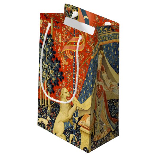 ユニコーンタペストリーレディーレジェンド中世 スモールペーパーバッグ (裏面アングル)