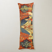 ユニコーンタペストリーレディーレジェンド中世 ボディピロー (裏面 (縦))