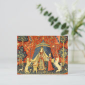 ユニコーンタペストリーレディーレジェンド中世 ポストカード (スタンド正面)