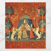 ユニコーンタペストリーレディーレジェンド中世 ワインラベル (シングルラベル)