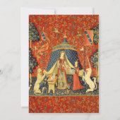 ユニコーンタペストリーレディーレジェンド中世 招待状 (裏面)