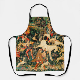 ユニコーンタペストリー中世クラシック狩り エプロン