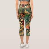 ユニコーンタペストリー中世クラシック狩り カプリレギンス (裏面)