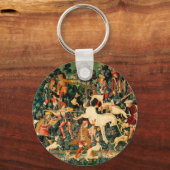 ユニコーンタペストリー中世クラシック狩り キーホルダー (正面)