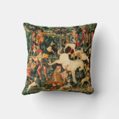 ユニコーンタペストリー中世クラシック狩り クッション (裏面)