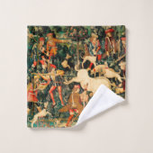 ユニコーンタペストリー中世クラシック狩り バスタオルセット (ウォッシュタオル)