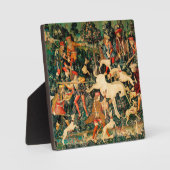 ユニコーンタペストリー中世クラシック狩り フォトプラーク (正面)