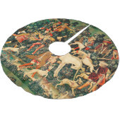 ユニコーンタペストリー中世クラシック狩り ブラッシュドポリエステルツリースカート (アングル)