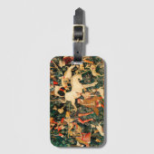 ユニコーンタペストリー中世クラシック狩り ラゲッジタグ (正面縦)