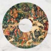 ユニコーンタペストリー中世クラシック狩り ワイングラスタグ (正面)