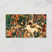 ユニコーンタペストリー中世クラシック狩り 名刺 (裏面)