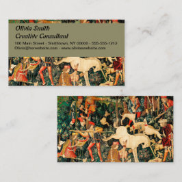 ユニコーンタペストリー中世クラシック狩り 名刺