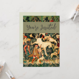 ユニコーンタペストリー中世クラシック狩り 招待状