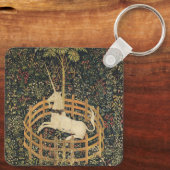 ユニコーンタペストリー捕獲中世タペストリー キーホルダー (裏面)