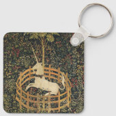 ユニコーンタペストリー捕獲中世タペストリー キーホルダー (裏面)