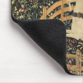 ユニコーンタペストリー捕獲中世タペストリー マウスパッド (コーナー)