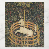 ユニコーンタペストリー捕獲中世タペストリー ワインラベル (シングルラベル)