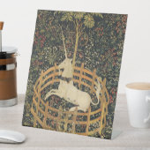 ユニコーンタペストリー捕獲中世タペストリー 台座サイン (インサイチュ)