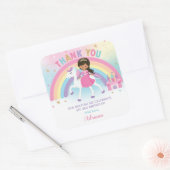 ユニコーンタンプリンセス誕生日サンキュービター スクエアシール (封筒)