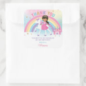 ユニコーンタンプリンセス誕生日サンキュービター スクエアシール (バッグ)