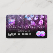 ユニコーンダイヤモンドグリッタークレジットカードスタイル モダン 名刺 (正面)