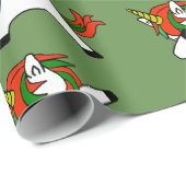 ユニコーンダビングフェスティバルホリデークリスマス ラッピングペーパー (ロールコーナー)