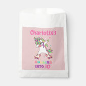 ユニコーンダビングローラスケートで滑る誕生日 フェイバーバッグ (正面)