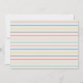 ユニコーンダブルバースデーパーティーの招待 招待状 (裏面)