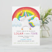 ユニコーンダブ誕生日招待状 招待状 (スタンド正面)