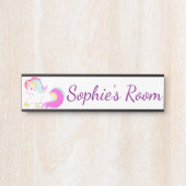 ユニコーンチルドレンズベッドルームドアネームプラーク サインプレート (正面)