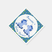 ユニコーンツインボーイ赤ちゃんシャワーパーティー スタンダードカクテルナプキン (角)