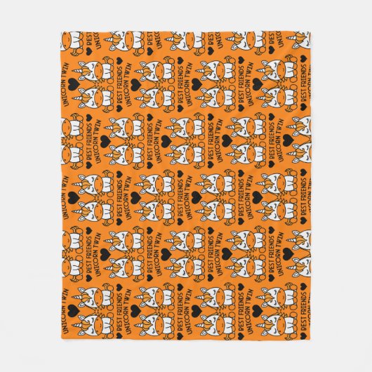 ユニコーンツイン フリースブランケット (正面)