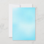 ユニコーンティール(緑がかった色)フォト誕生日サンキューカード サンキューカード (裏面)