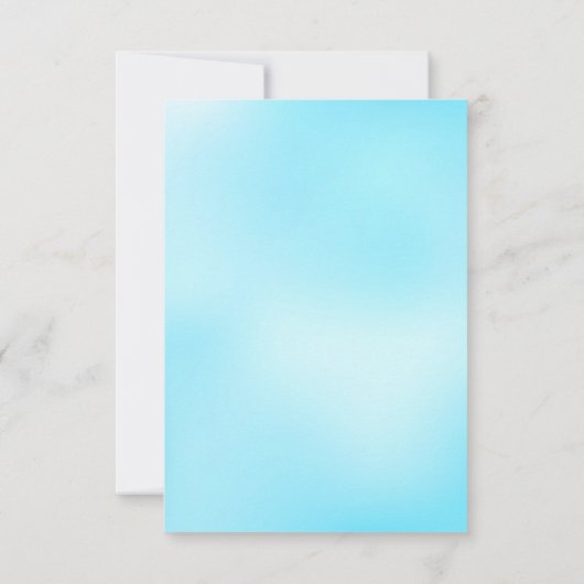 ユニコーンティール（緑がかった色）フォト誕生日サンキューカード サンキューカード (裏面)