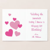 ユニコーンテーマハッピーファースト誕生日 箔カード (内部)