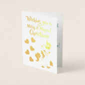 ユニコーンテーマメリークリスマス 箔カード (正面)