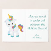 ユニコーンテーマメリークリスマス 箔カード (内部)