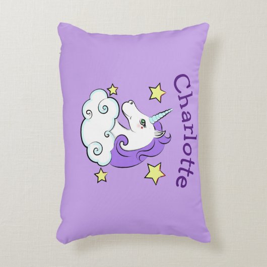 ユニコーンデザインアクセント枕 アクセントクッション (正面(垂直))