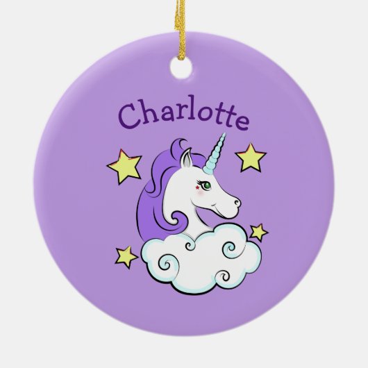 ユニコーンデザイン セラミックオーナメント (裏面)