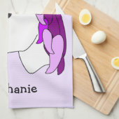 ユニコーンデザイン パーソナライズされた キッチンタオル (四つ折り)