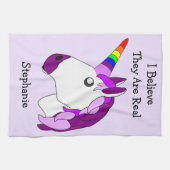 ユニコーンデザイン パーソナライズされた キッチンタオル (横)