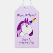 ユニコーンデザイン パーソナライズされた ギフトタグ (裏面)